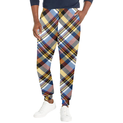 Madras Pattern Print Design 01 Men's Casual Track Pants