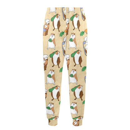 Guinea Pig Pattern Print Design 03 Men's Casual Track Pants