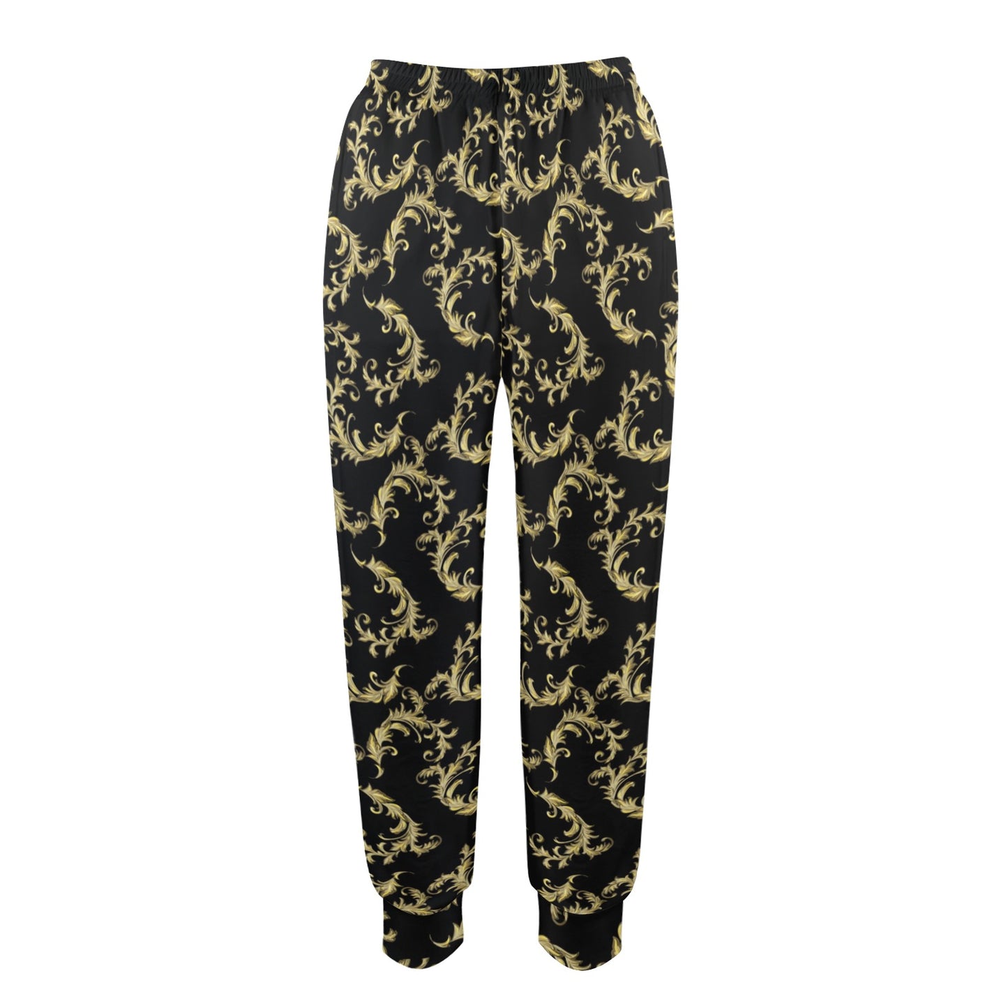 Baroque Golden Pattern Print Design 01 Women's Casual Track Pants