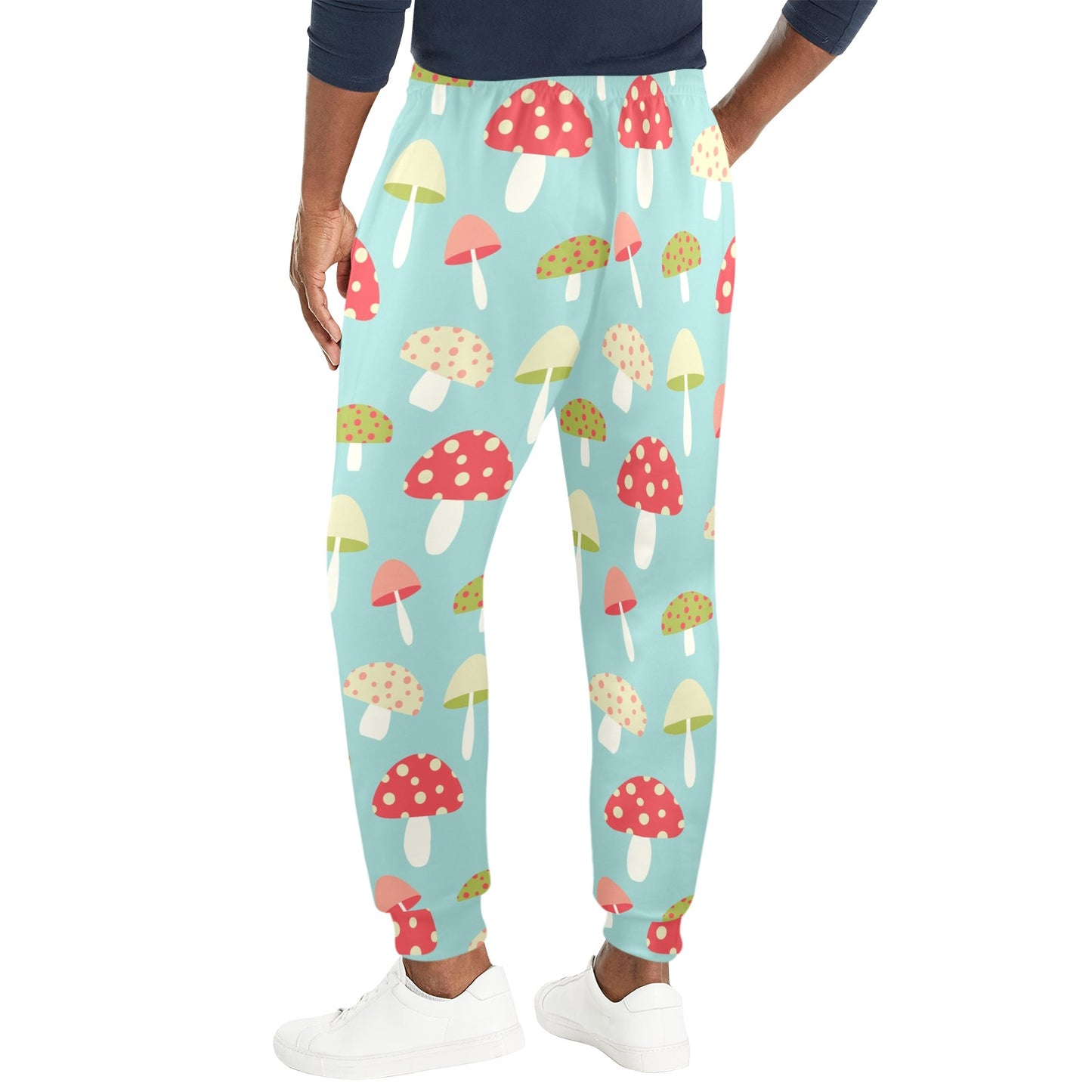 Mushroom Pattern Print Design A01 Men's Casual Track Pants