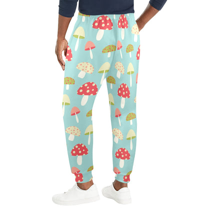 Mushroom Pattern Print Design A01 Men's Casual Track Pants