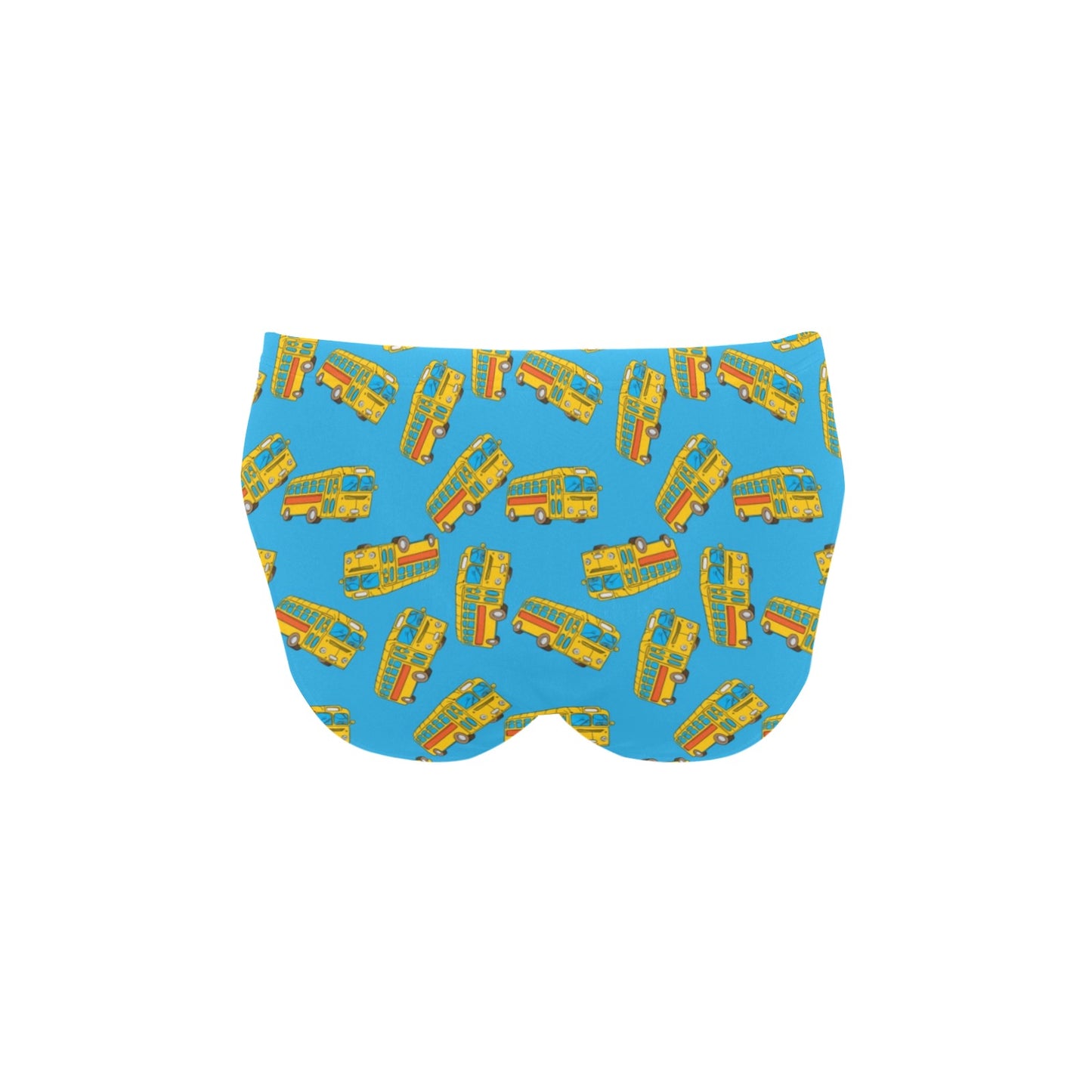 School Bus Print Design LKS302 Men's Swimming Briefs