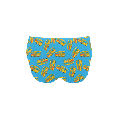 School Bus Print Design LKS302 Men's Swimming Briefs