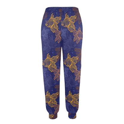 Goldfish Pattern Print Design 01 Women's Casual Track Pants