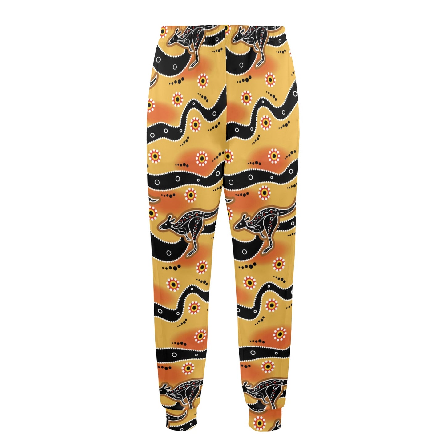 Kangaroos Aboriginal Pattern Print Design 06 Men's Casual Track Pants