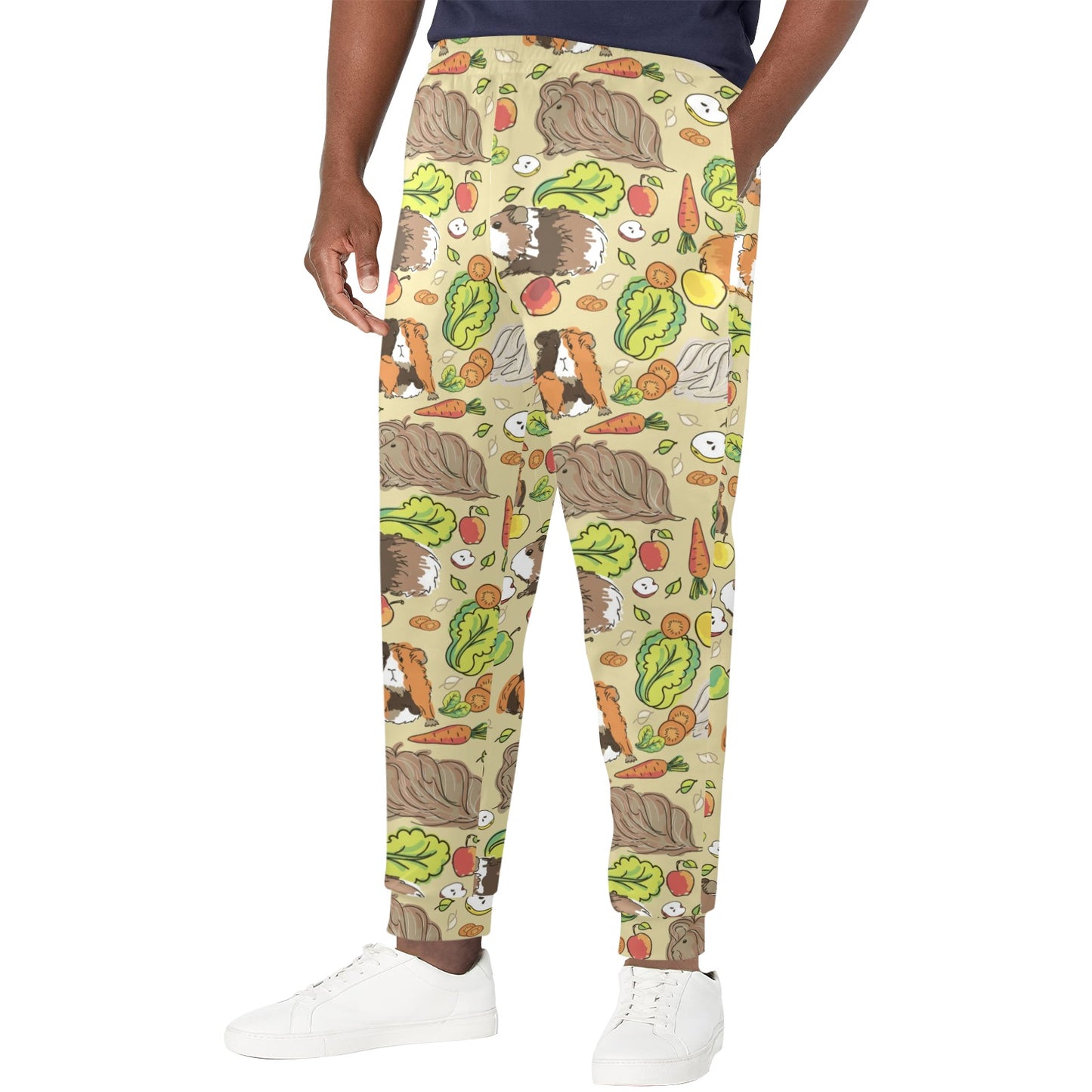 Guinea Pig Pattern Print Design 02 Men's Casual Track Pants