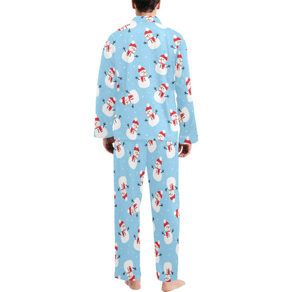 Snowman Print Design LKS305 Men's Long Pajama Set