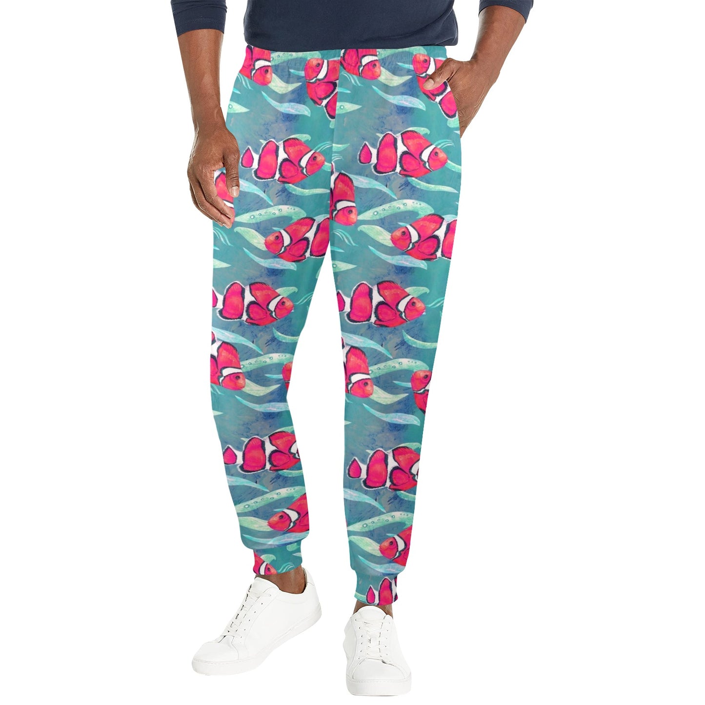 Clownfish Pattern Print Design 02 Men's Casual Track Pants