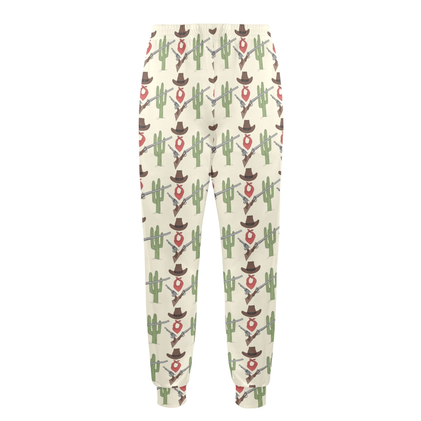 Western Cowboy Print Men's Casual Track Pants
