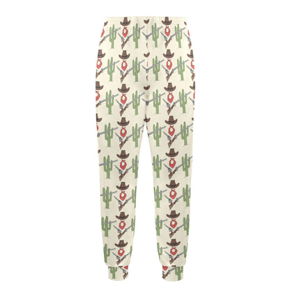 Western Cowboy Print Men's Casual Track Pants