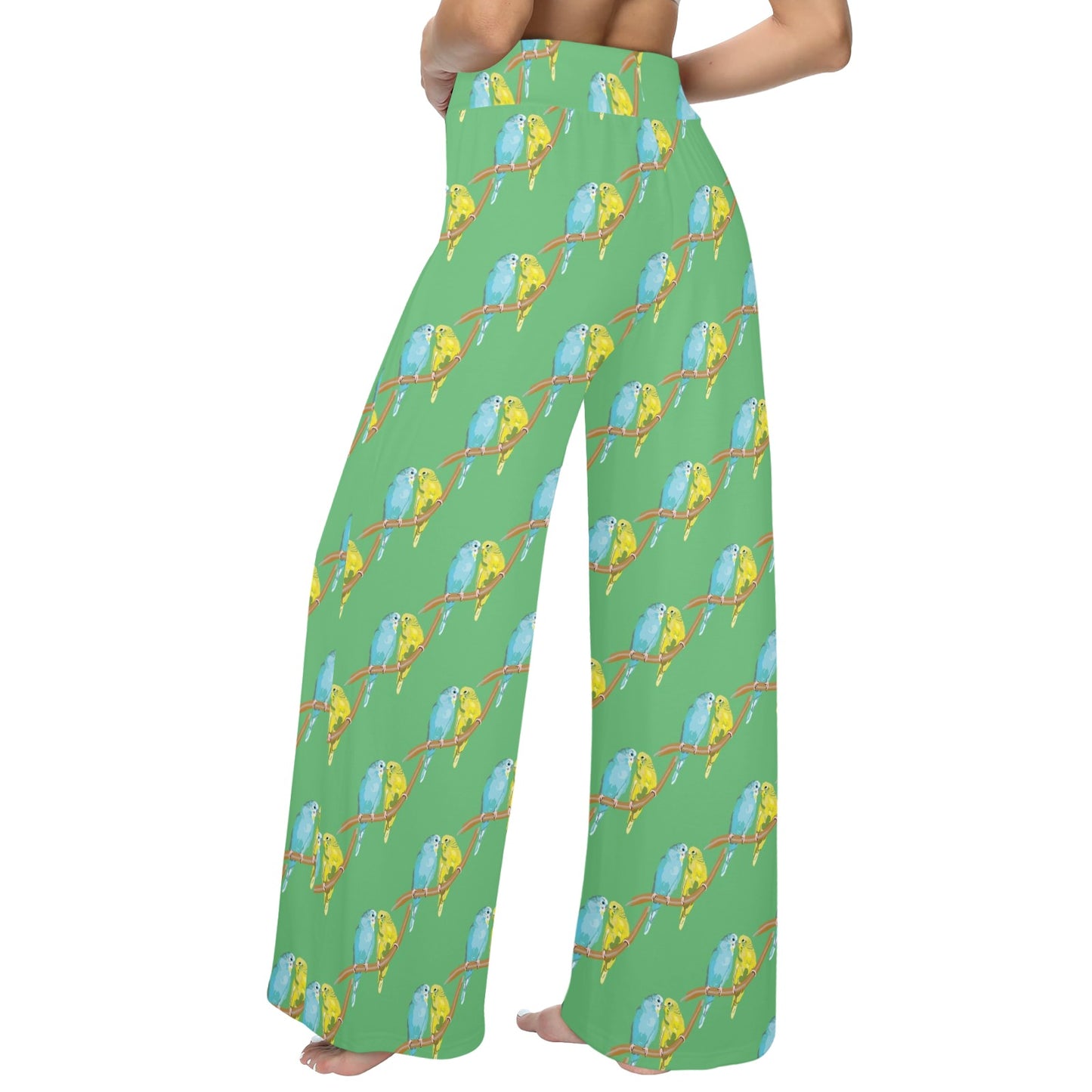 Budgerigar Pattern Print Design 01 Women's Wide Leg Lounge Pants