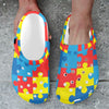 Autism Awareness Puzzles Design Print Unisex Clogs Shoes