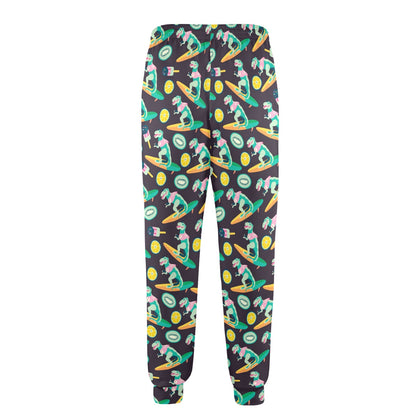 Surfboard T Rex Print Design LKS301 Men's Casual Track Pants