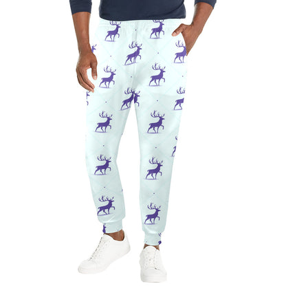 elk Design Print Pattern JJ0195 Men's Casual Track Pants