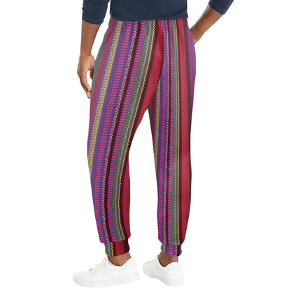 Serape Stripe Print Men's Casual Track Pants