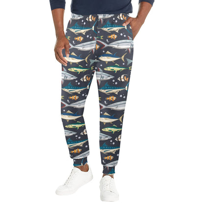 Swordfish Pattern Print Design 04 Men's Casual Track Pants