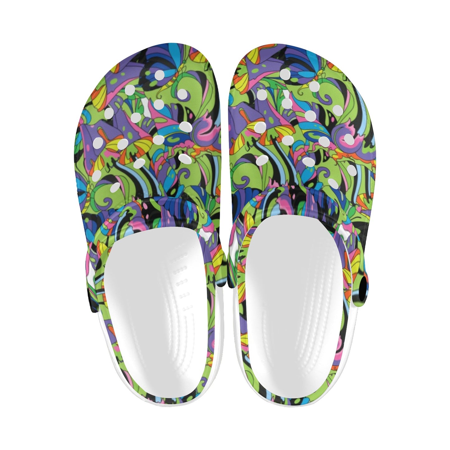 Psychedelic Trippy Mushroom Themed Unisex Clogs Shoes