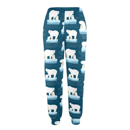 Polar Bear Pattern Print Design PB02 Women's Casual Track Pants
