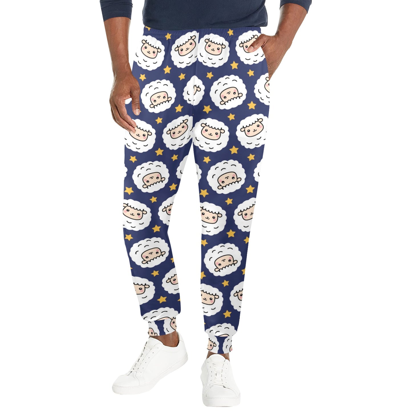 Sheep Print Design LKS402 Men's Casual Track Pants