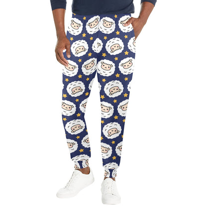 Sheep Print Design LKS402 Men's Casual Track Pants