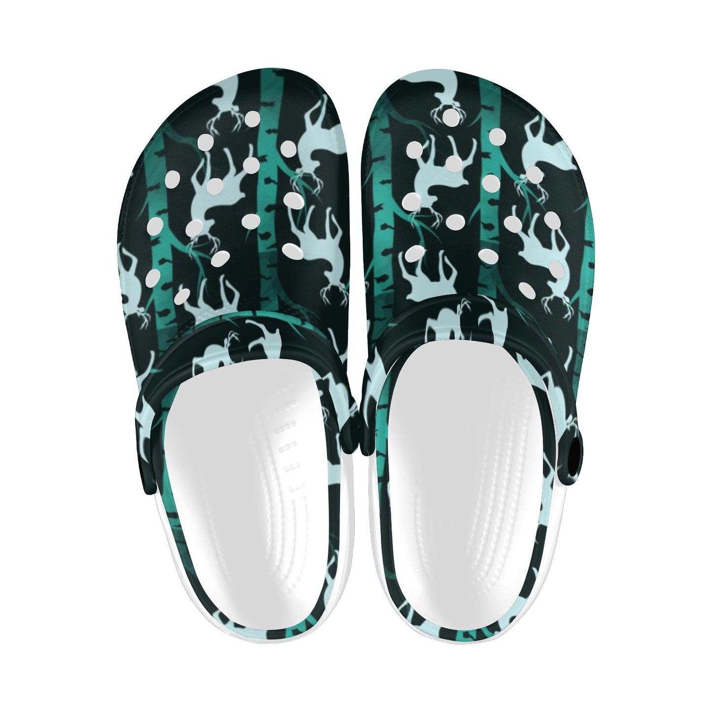 Deer Jungle Print Pattern Unisex Clogs Shoes