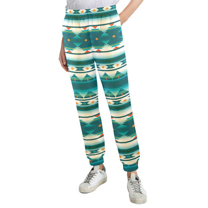 Blue Tribal Aztec Women's Casual Track Pants