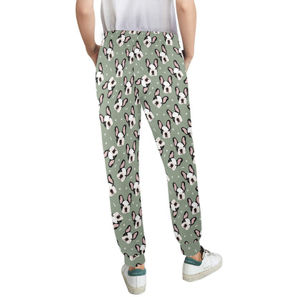 Boston Terrier Pattern Print Design 05 Women's Casual Track Pants