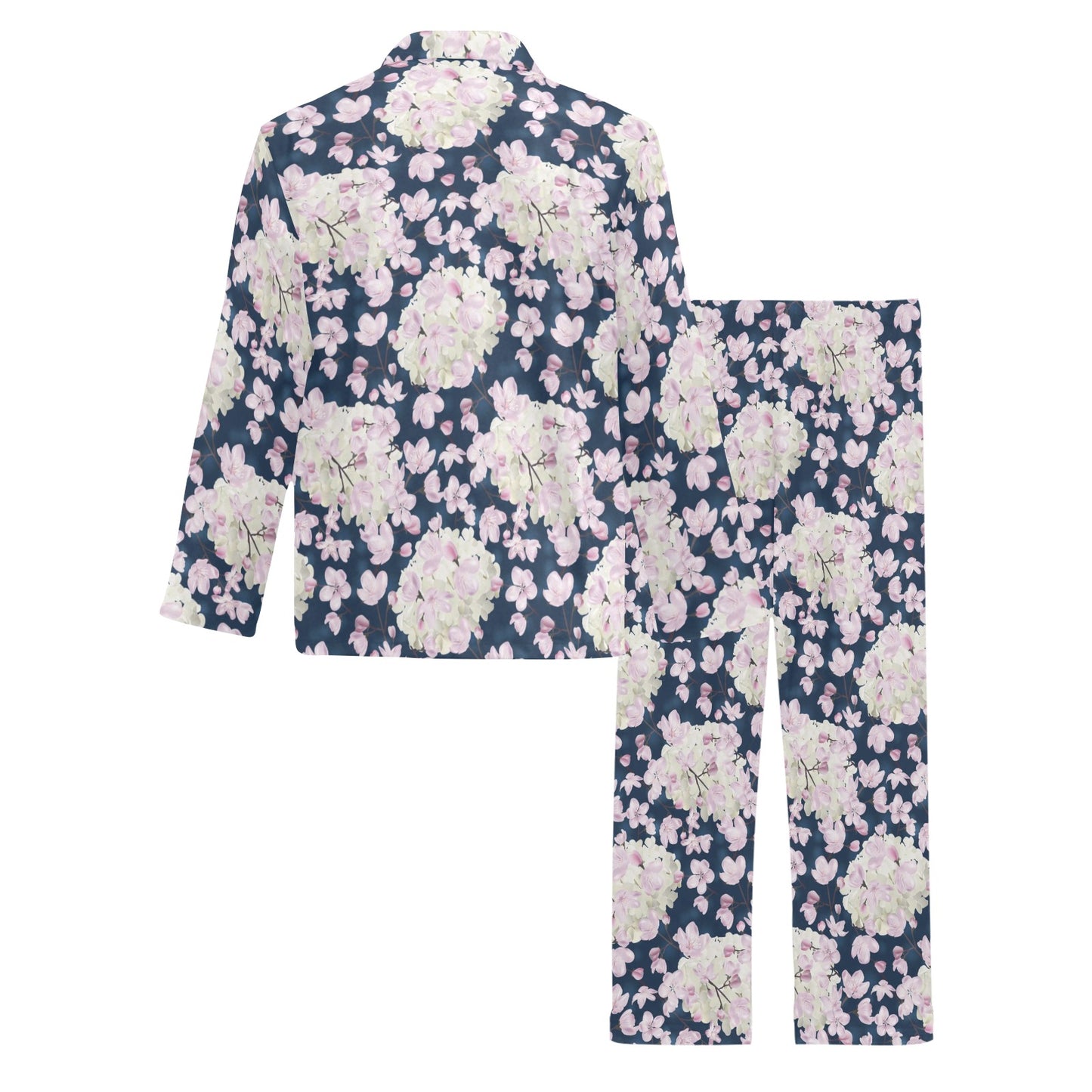 Sakura Print Design LKS305 Men's Long Pajama Set