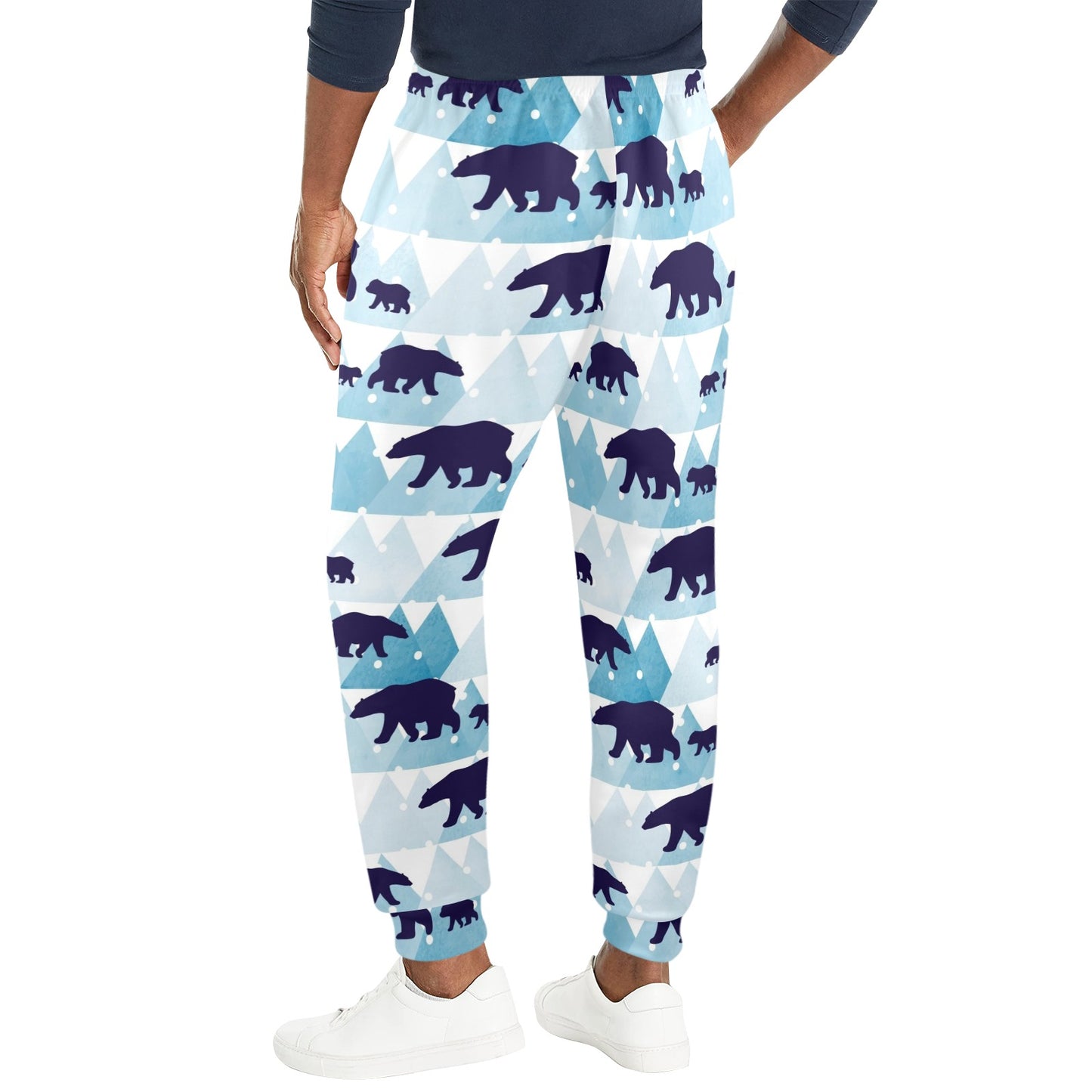 Bear Pattern Print Design BE01 Men's Casual Track Pants