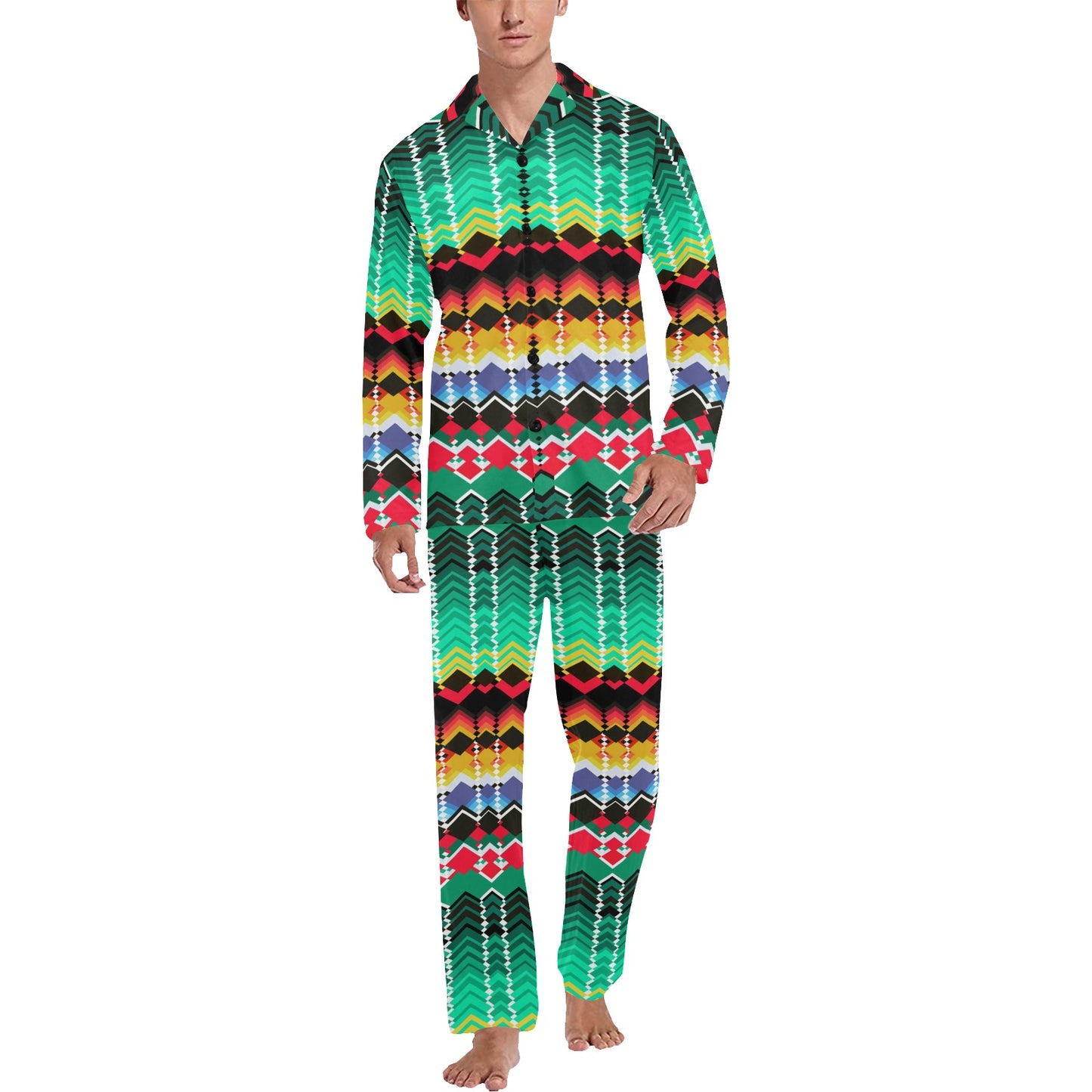 Serape Print Design LKS307 Men's Long Pajama Set
