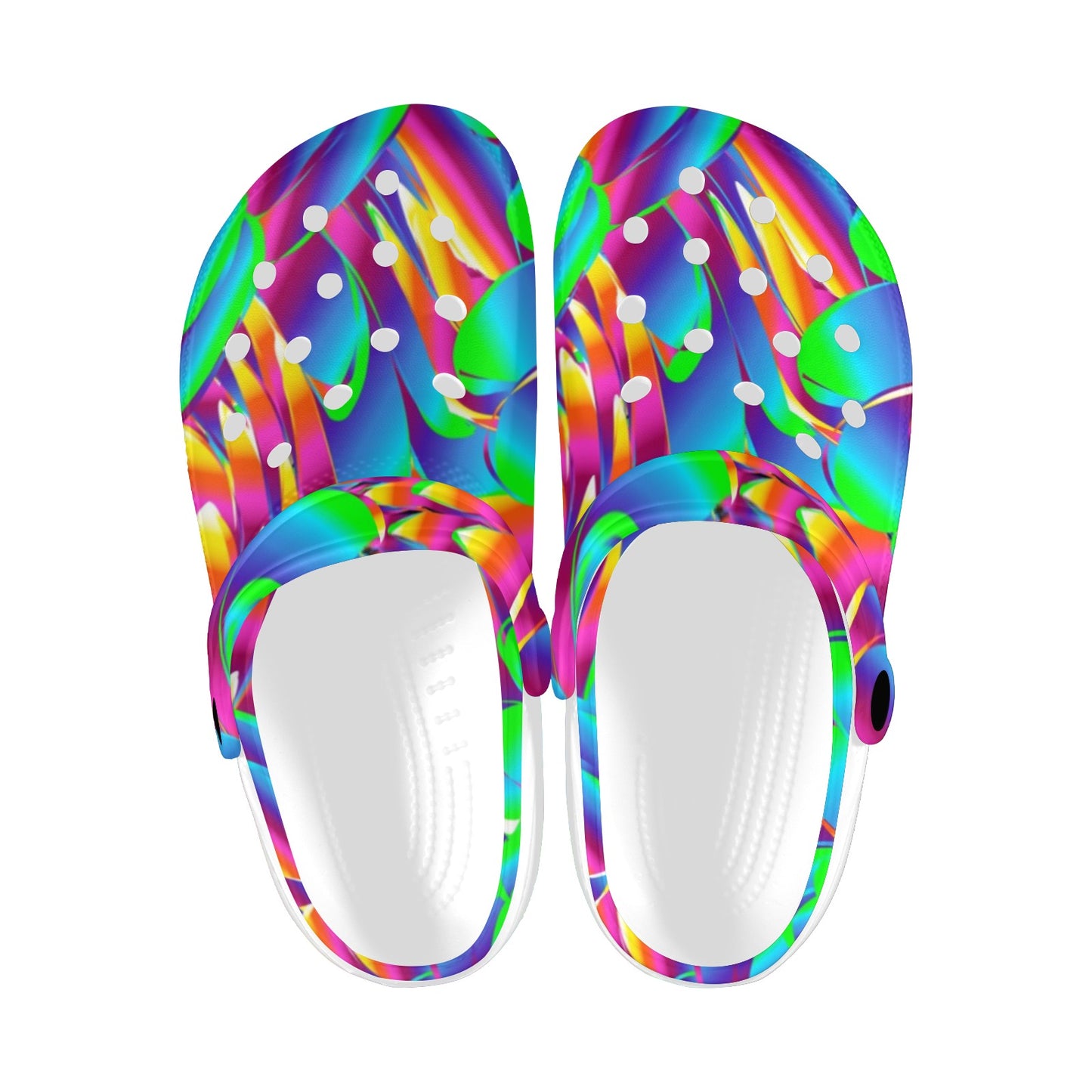 Psychedelic Trippy Pattern Unisex Clogs Shoes