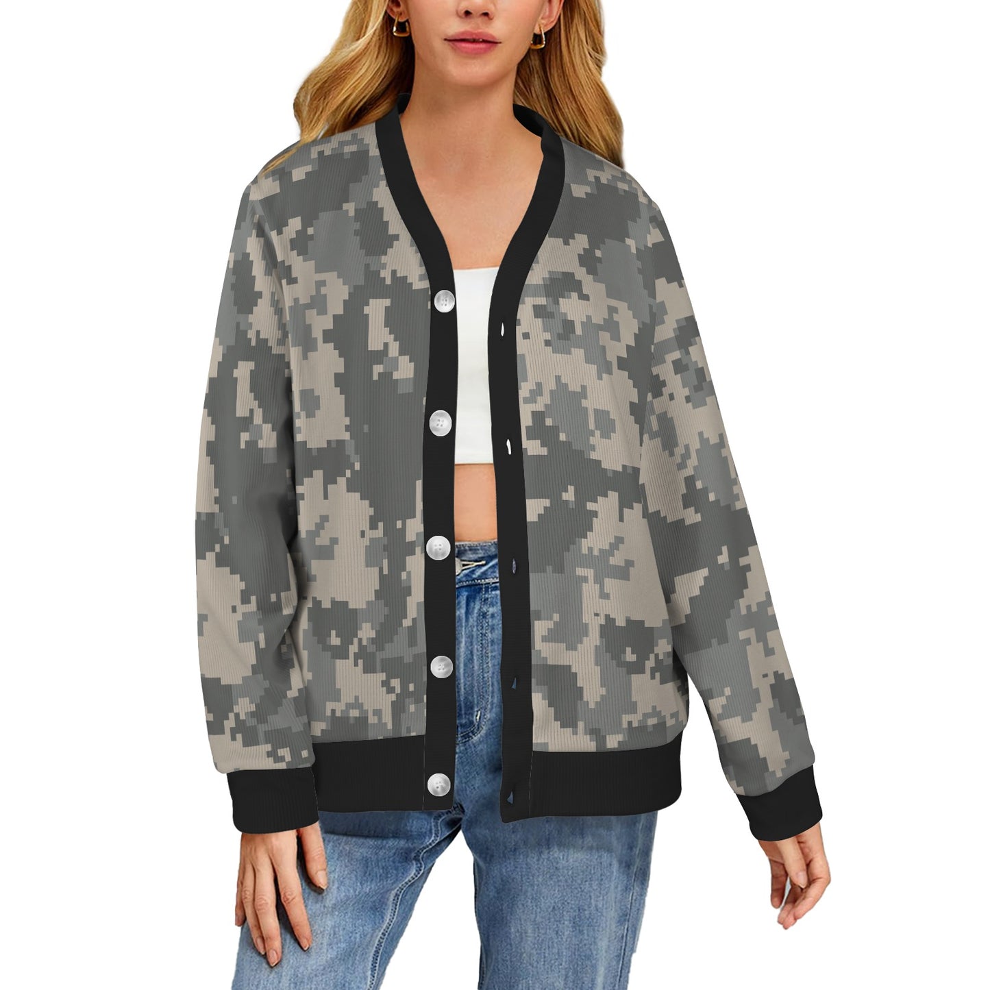 ACU Digital Camouflage Women's Cardigan