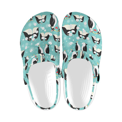 Penguin Love Print Unisex Clogs Shoes