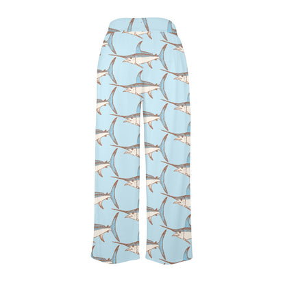 Swordfish Pattern Print Design 01 Women's Wide Leg Lounge Pants