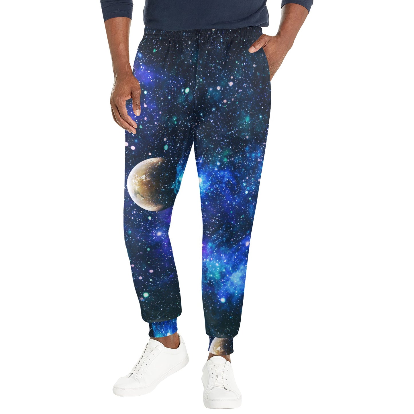 Galaxy Stardust Planet Space Print Men's Casual Track Pants