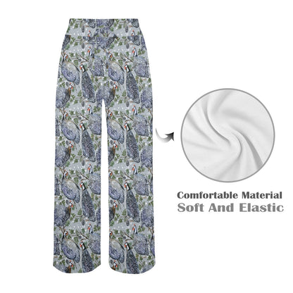 Guinea Fowl Print Design LKS402 Women's Wide Leg Lounge Pants