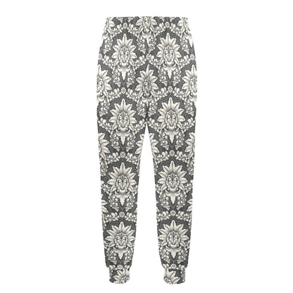 Damask Elegant Print Pattern Men's Casual Track Pants