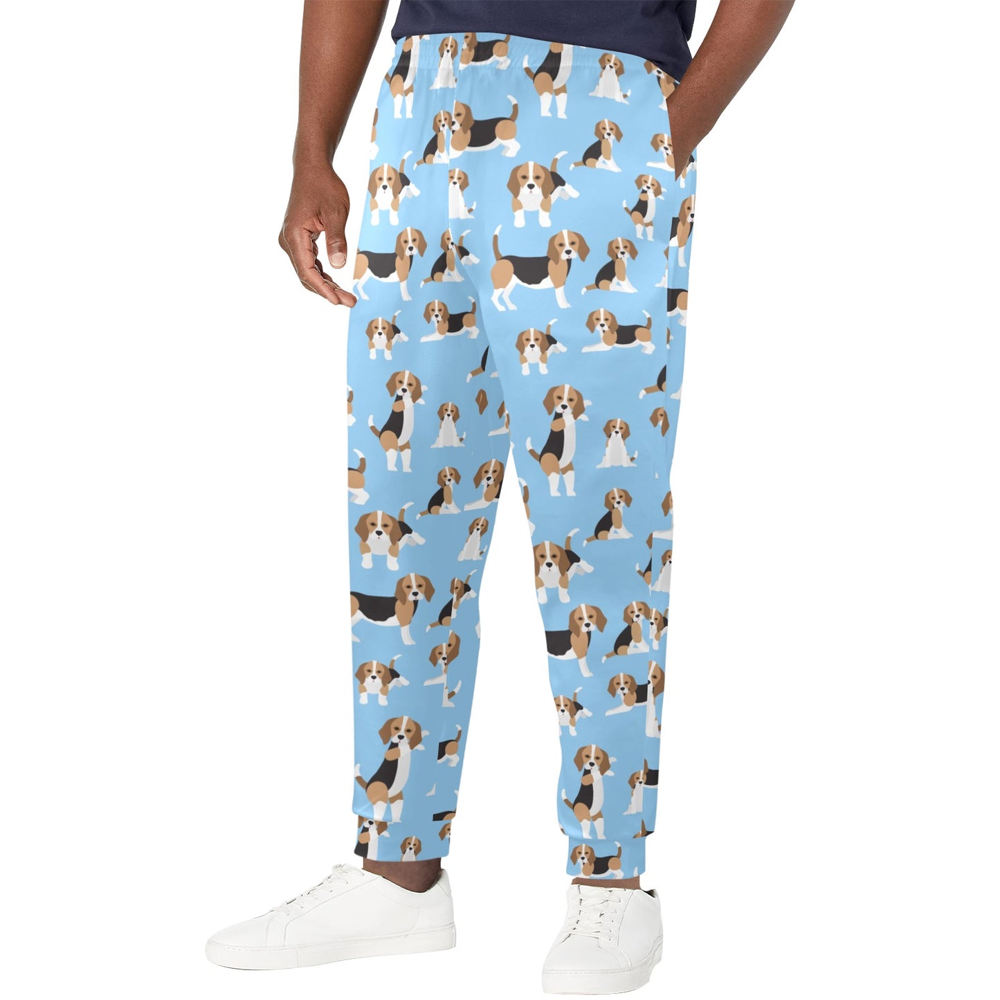Beagle Pattern Print Design 03 Men's Casual Track Pants