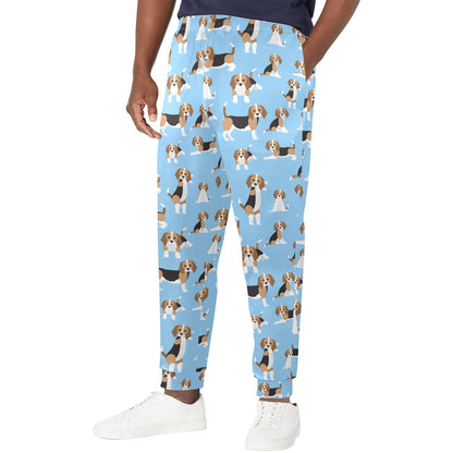 Beagle Pattern Print Design 03 Men's Casual Track Pants