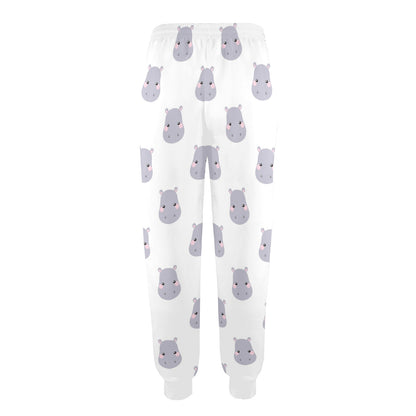Hippo Design Print Pattern JJ0350 Women's Casual Track Pants