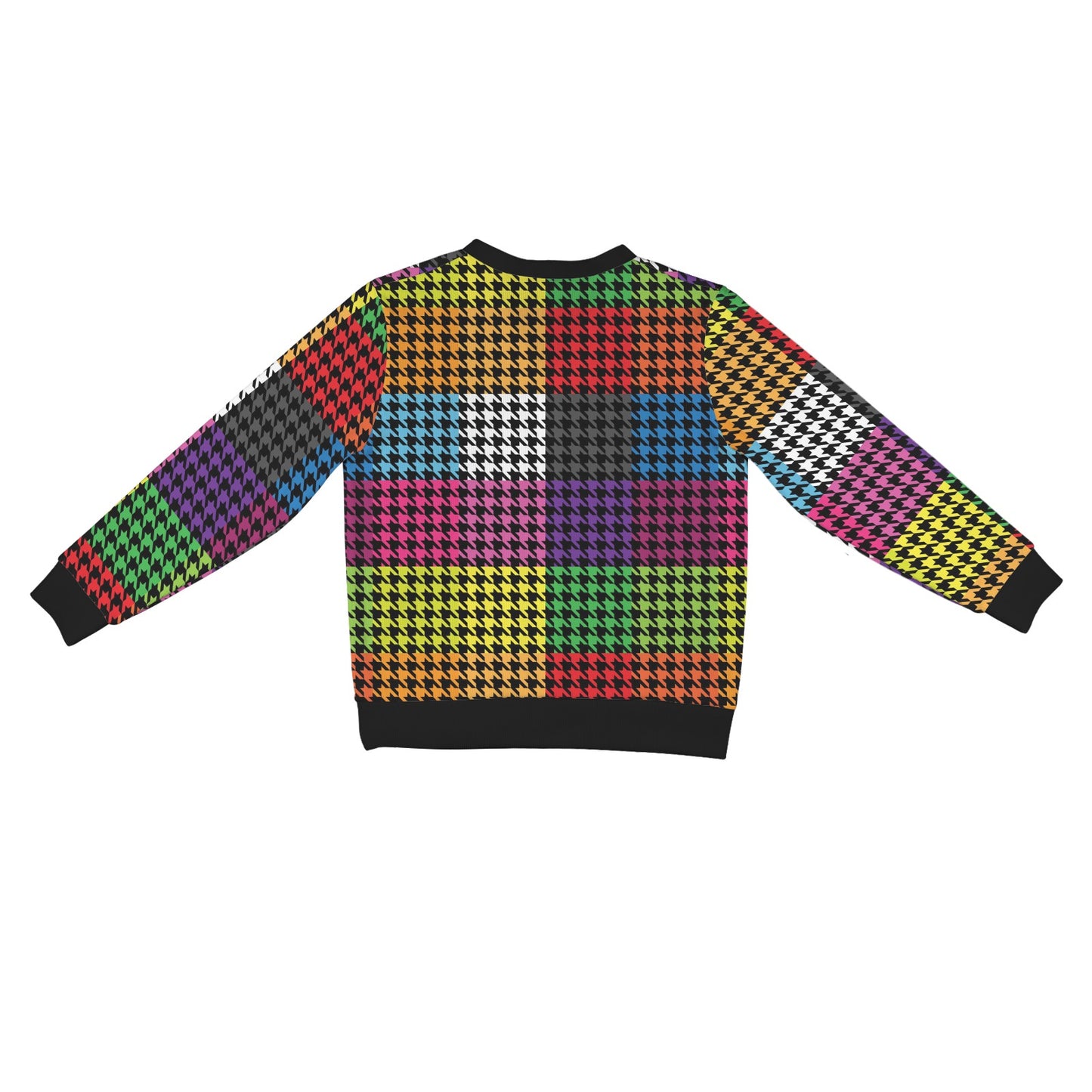 Houndstooth Colorful Pattern Print Design 01 Women's Cardigan