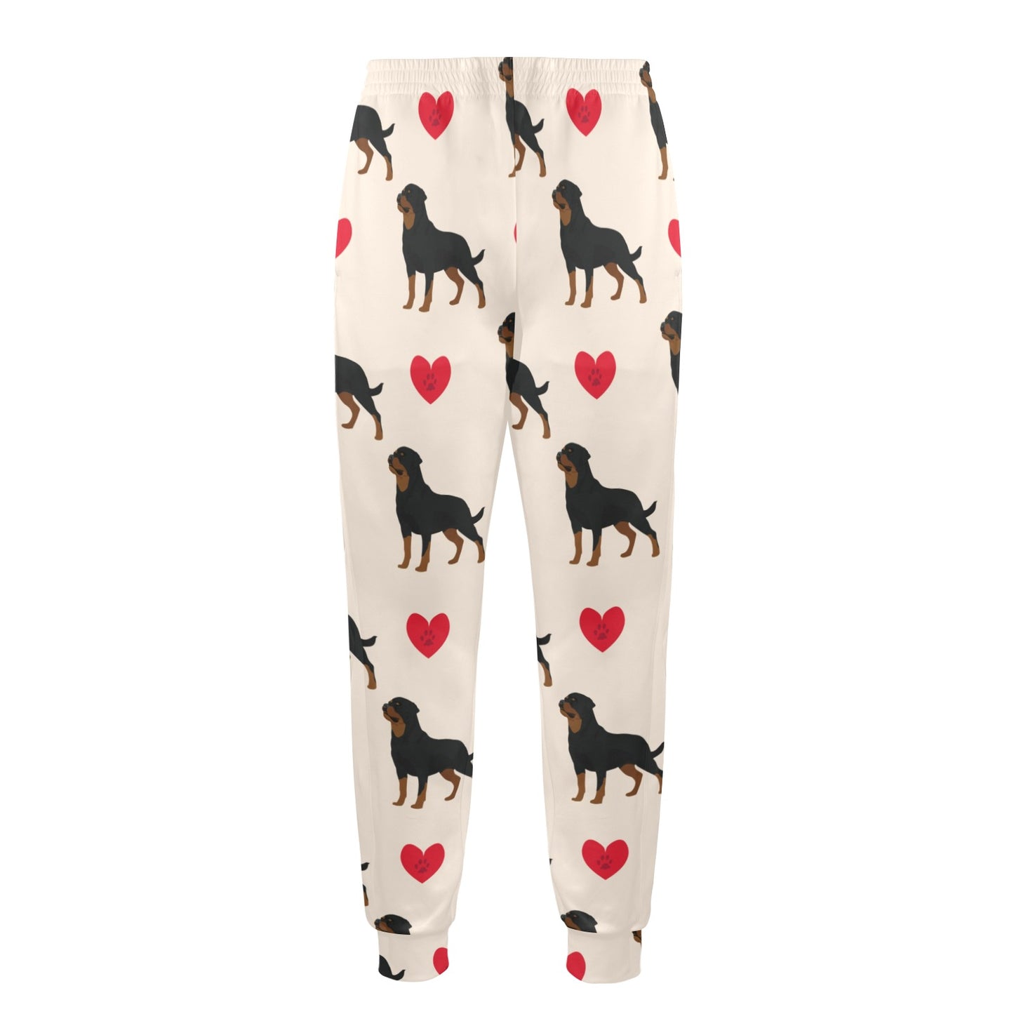Rottweiler Pattern Print Design A02 Men's Casual Track Pants