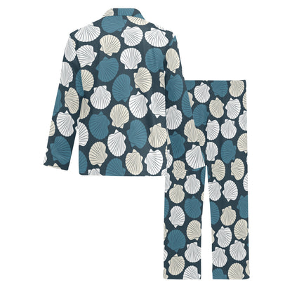 Seashell Print Design LKS3013 Men's Long Pajama Set