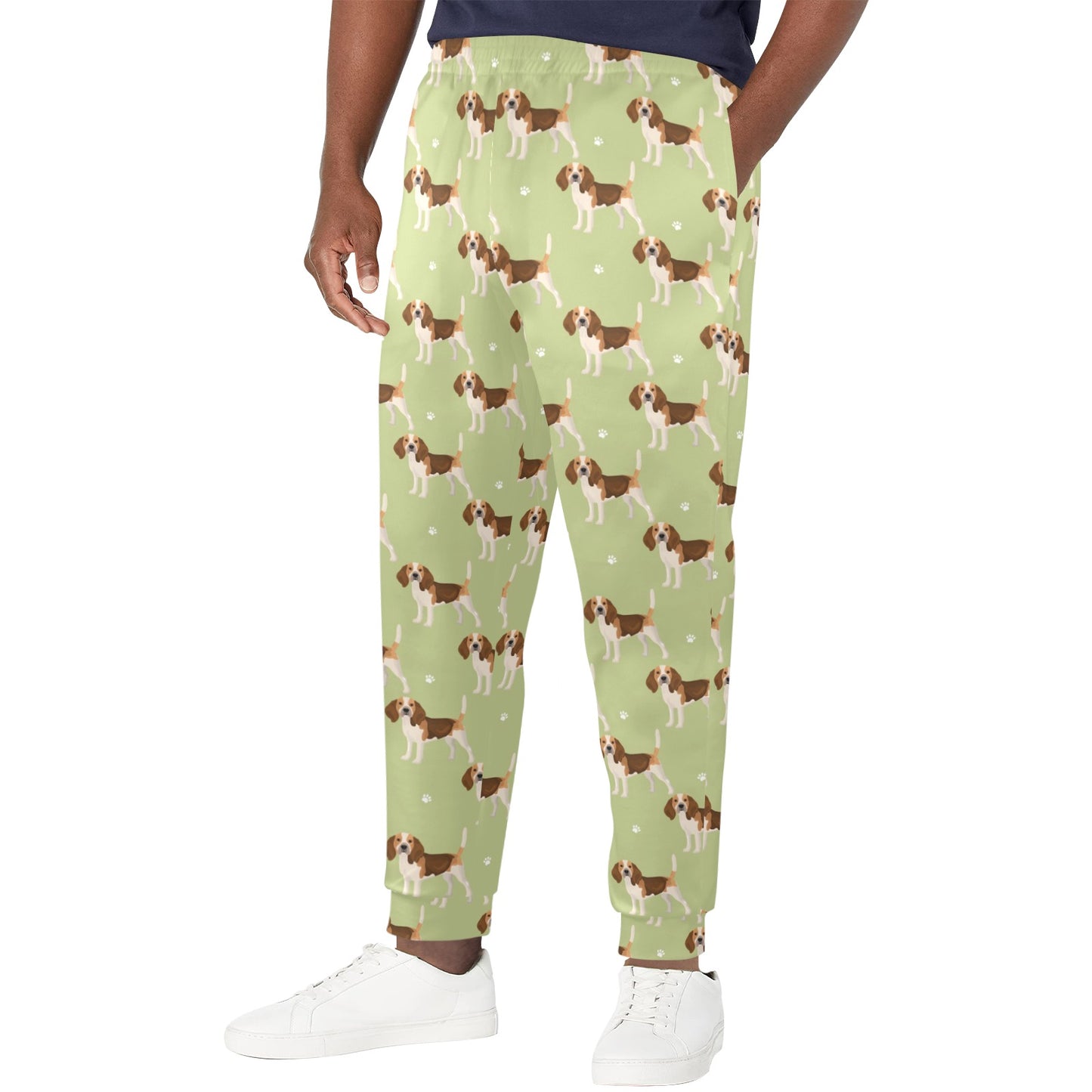 Beagle Pattern Print Design 07 Men's Casual Track Pants