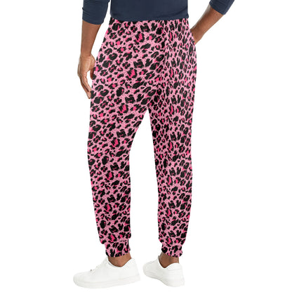 Cheetah Pink Pattern Print Design 01 Men's Casual Track Pants