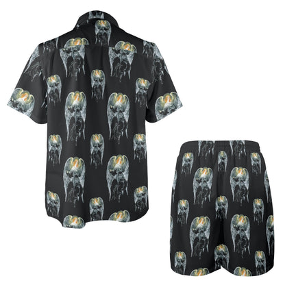 Angel with Wings Cute Design Print Men's Beach Shirt and Shorts Set