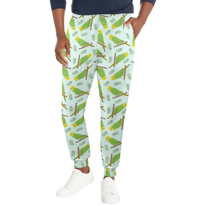 Budgerigar Pattern Print Design 04 Men's Casual Track Pants