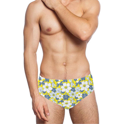 Daffodils Pattern Print Design 01 Men's Swimming Briefs