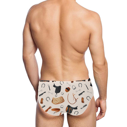 Equestrian Equipment Print Pattern Men's Swimming Briefs