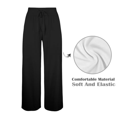 Rabbit Pattern Print Design RB04 Women's Wide Leg Lounge Pants